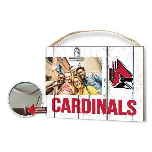 1001100118: Clip It Weathered Logo Photo Frame Ball State Cardinals