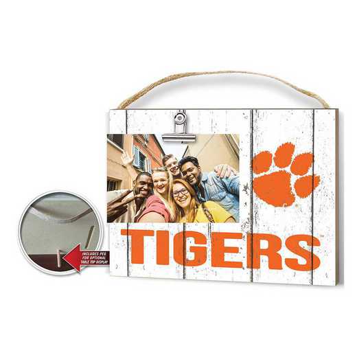 1001100174: Clip It Weathered Logo Photo Frame Clemson Tigers