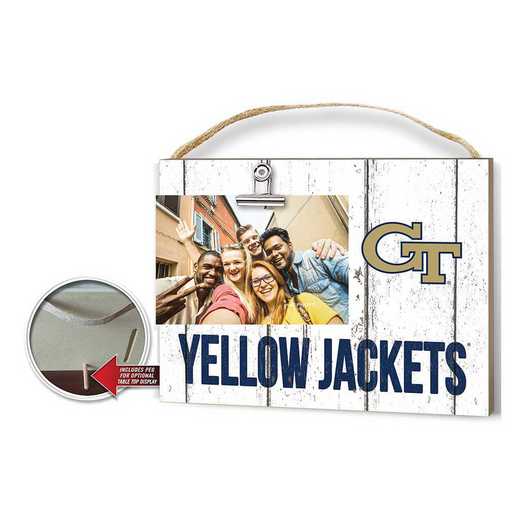 1001100239: Clip It Weathered Logo Photo Frame Georgia Tech Yellow Jackets