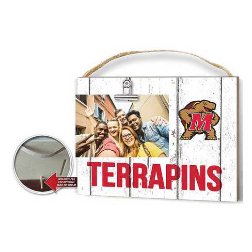 1001100317: Clip It Weathered Logo Photo Frame Maryland Terrapins