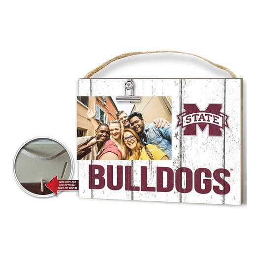 1001100337: Clip It Weathered Logo Photo Frame Mississippi State Bulldogs