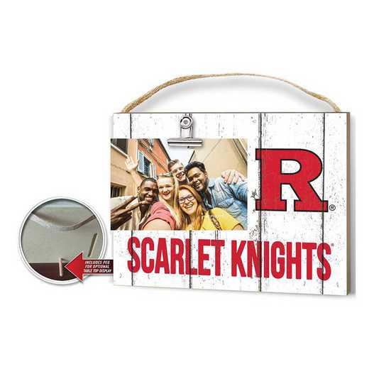 1001100415: Clip It Weathered Logo Photo Frame Rutgers Scarlet Knights