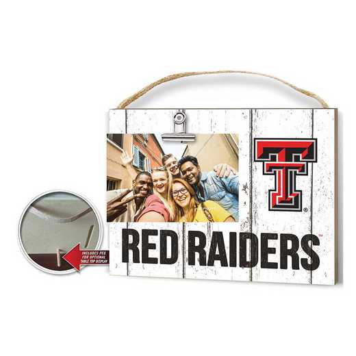 1001100477: Clip It Weathered Logo Photo Frame Texas Tech Red Raiders