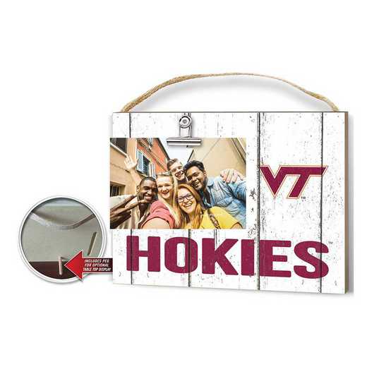 1001100501: Clip It Weathered Logo Photo Frame Virginia Tech Hokies