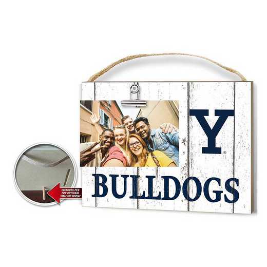 1001100546: Clip It Weathered Logo Photo Frame Yale Bulldogs
