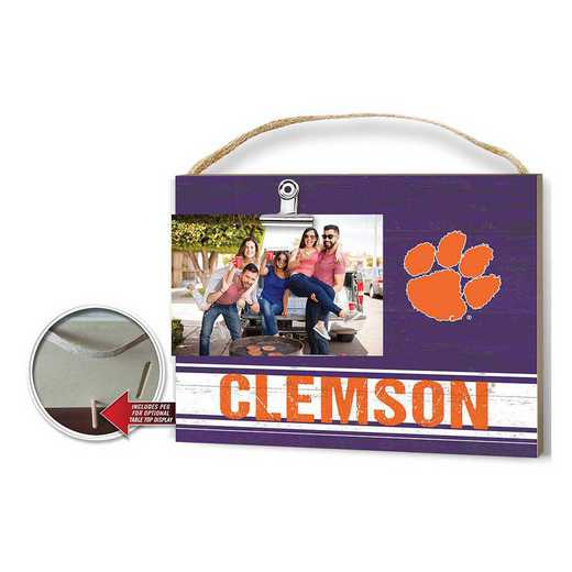1001103174: Clip It Colored Logo Photo Frame Clemson Tigers