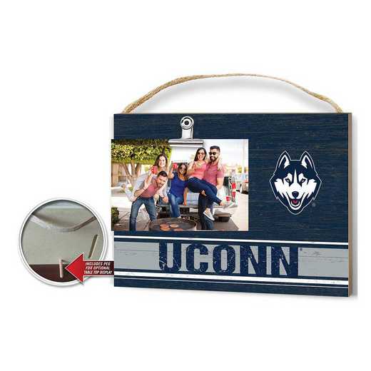 1001103190: Clip It Colored Logo Photo Frame Connecticut Huskies