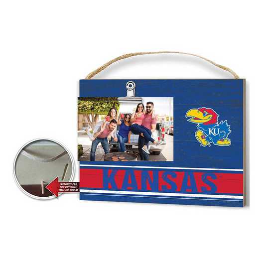 1001103279: Clip It Colored Logo Photo Frame Kansas Jayhawks