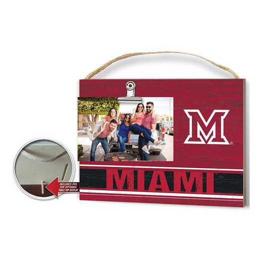 1001103328: Clip It Colored Logo Photo Frame Miami of Ohio Redhawks