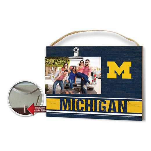 1001103330: Clip It Colored Logo Photo Frame Michigan Wolverines