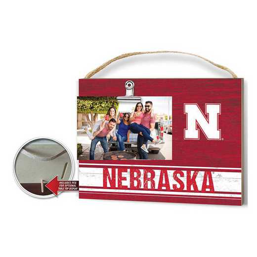 1001103354: Clip It Colored Logo Photo Frame Nebraska Cornhuskers