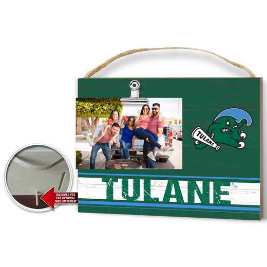 1001103482: Clip It Colored Logo Photo Frame Tulane Green Wave