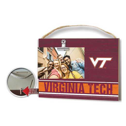 1001103501: Clip It Colored Logo Photo Frame Virginia Tech Hokies