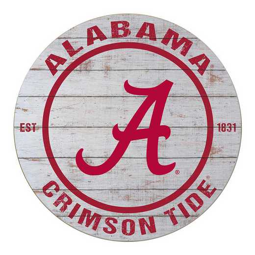 1032100104: 20x20 Weathered Circle Alabama Crimson Tide