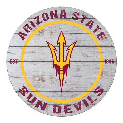 1032100110: 20x20 Weathered Circle Arizona State Sun Devils