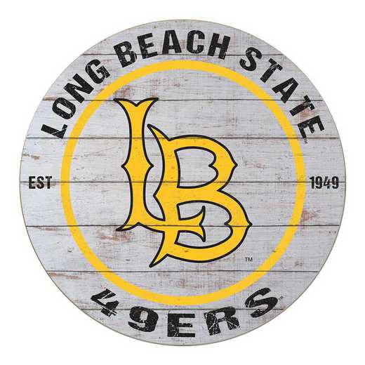 1032100152: 20x20 Weathered Circle California State Long Beach 49ers