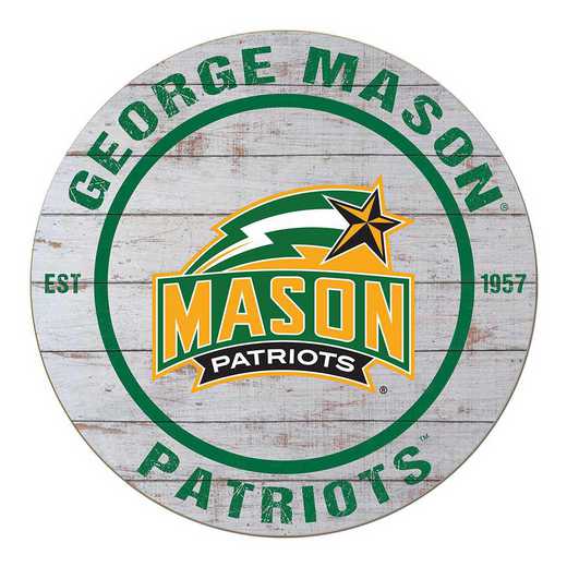 1032100234: 20x20 Weathered Circle George Mason Patriots