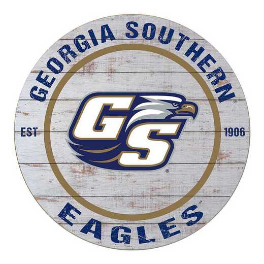 1032100238: 20x20 Weathered Circle Georgia Southern Eagles