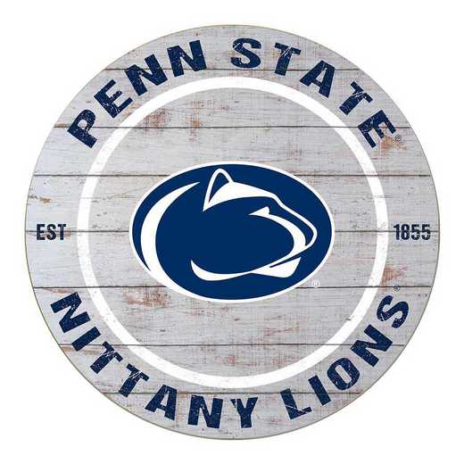 1032100397: 20x20 Weathered Circle Penn State Nittany Lions