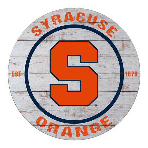 1032100464: 20x20 Weathered Circle Syracuse Orange