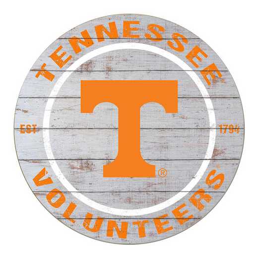 1032100468: 20x20 Weathered Circle Tennessee Volunteers