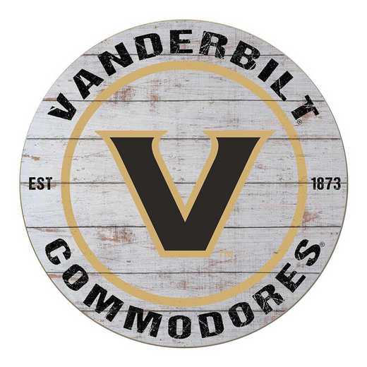 1032100493: 20x20 Weathered Circle Vanderbilt Commodores