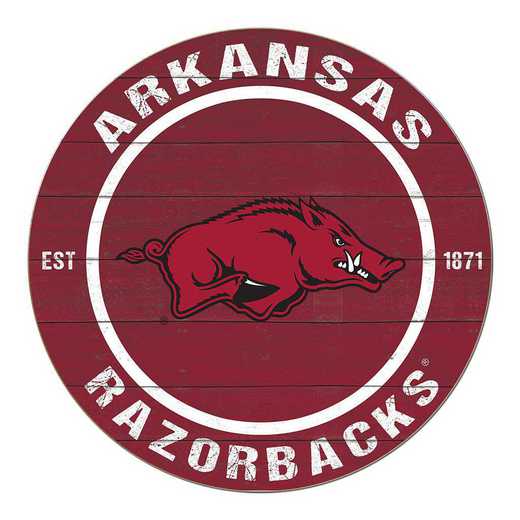1032104112: 20x20 Colored Circle Arkansas Razorbacks