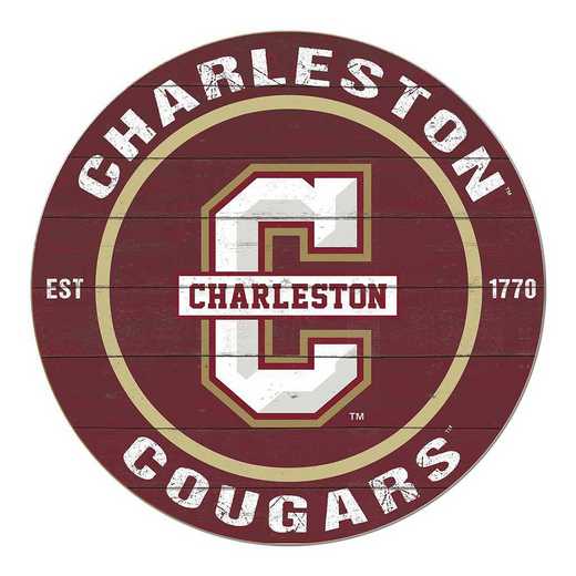 1032104167: 20x20 Colored Circle Charleston College Cougars
