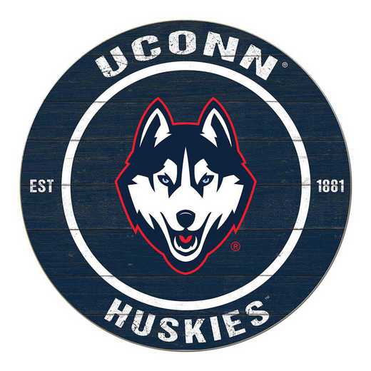 1032104190: 20x20 Colored Circle Connecticut Huskies