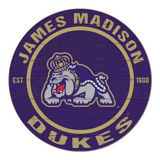 1032104276: 20x20 Colored Circle James Madison Dukes