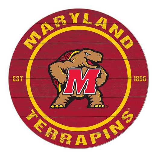 1032104317: 20x20 Colored Circle Maryland Terrapins