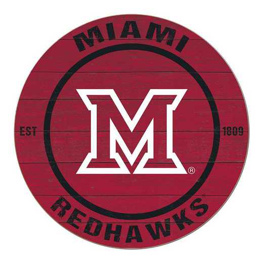 1032104328: 20x20 Colored Circle Miami of Ohio Redhawks
