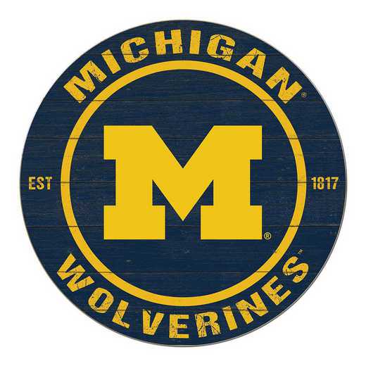 1032104330: 20x20 Colored Circle Michigan Wolverines