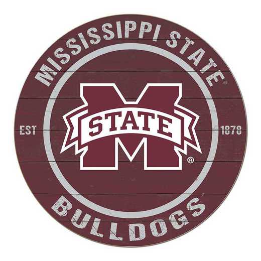 1032104337: 20x20 Colored Circle Mississippi State Bulldogs