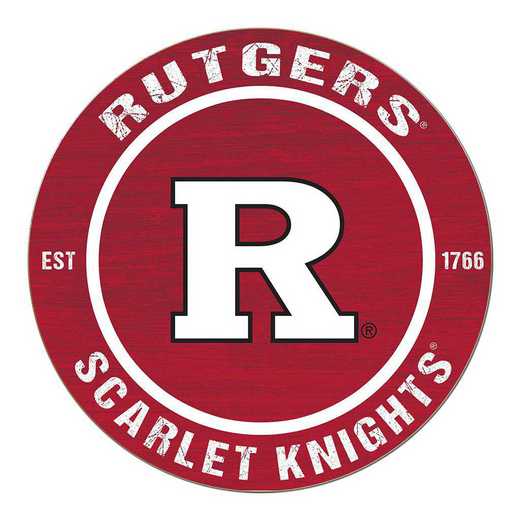 1032104415: 20x20 Colored Circle Rutgers Scarlet Knights