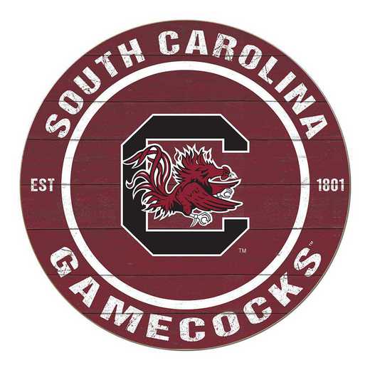 1032104437: 20x20 Colored Circle South Carolina Gamecocks