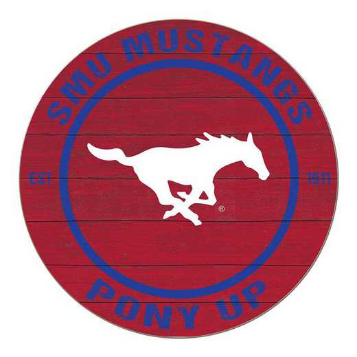1032104447: 20x20 Colored Circle Southern Methodist Mustangs