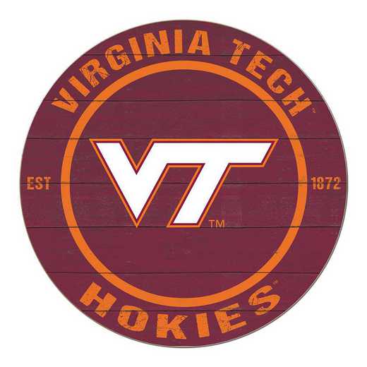 1032104501: 20x20 Colored Circle Virginia Tech Hokies