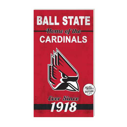 1041102118: 11x20 Indoor Outdoor Sign Home of the Ball State Cardinals