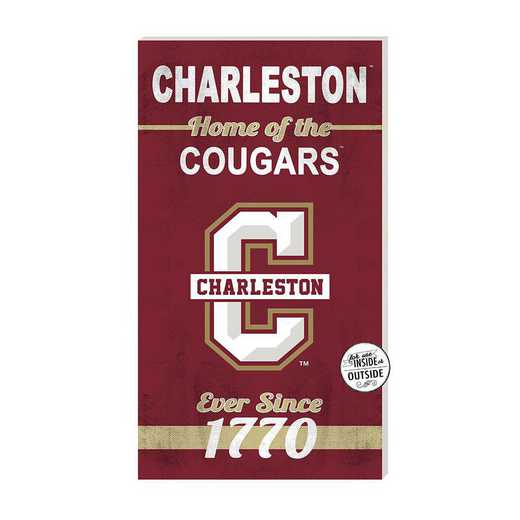 1041102167: 11x20 Indoor Outdoor Sign Home of the Charleston College Cougars