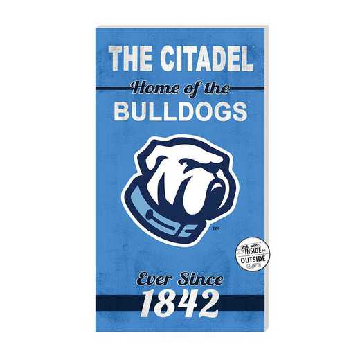 1041102171: 11x20 Indoor Outdoor Sign Home of the Citadel Bulldogs