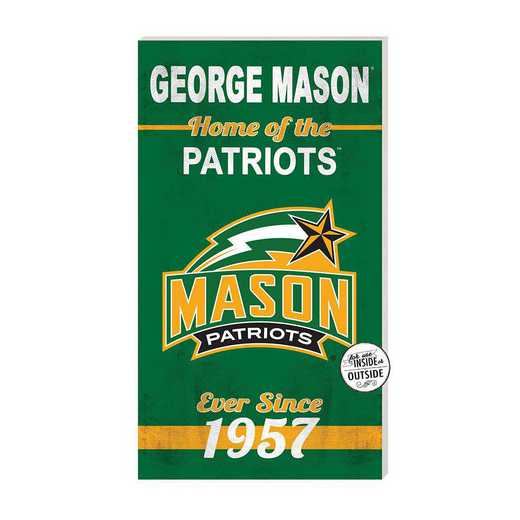 1041102234: 11x20 Indoor Outdoor Sign Home of the George Mason Patriots