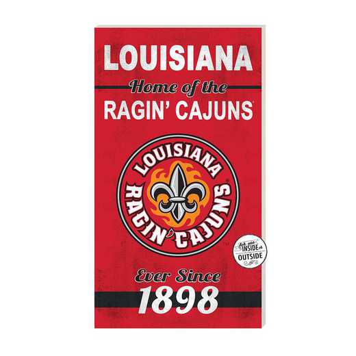 1041102300: 11x20 Indoor Outdoor Sign Home of the Louisiana State Lafayette Ragin