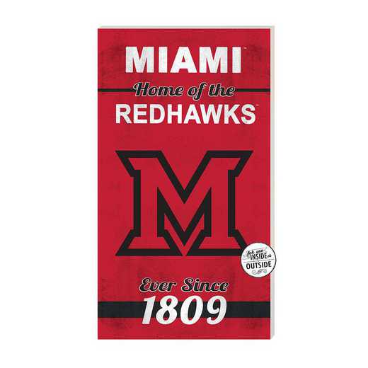 1041102328: 11x20 Indoor Outdoor Sign Home of the Miami of Ohio Redhawks