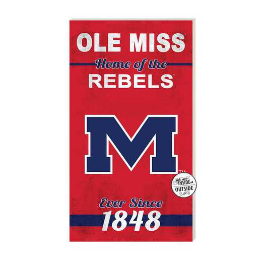 1041102336: 11x20 Indoor Outdoor Sign Home of the Mississippi Rebels