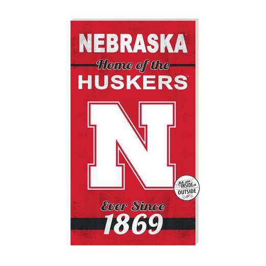 1041102354: 11x20 Indoor Outdoor Sign Home of the Nebraska Cornhuskers
