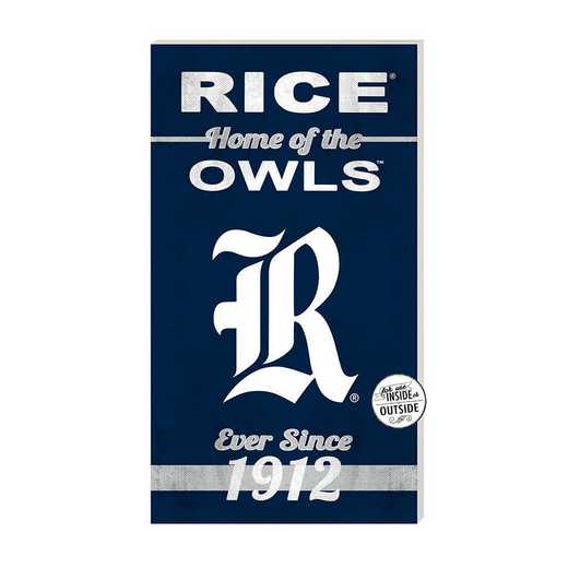 1041102412: 11x20 Indoor Outdoor Sign Home of the Rice Owls