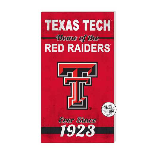 1041102477: 11x20 Indoor Outdoor Sign Home of the Texas Tech Red Raiders
