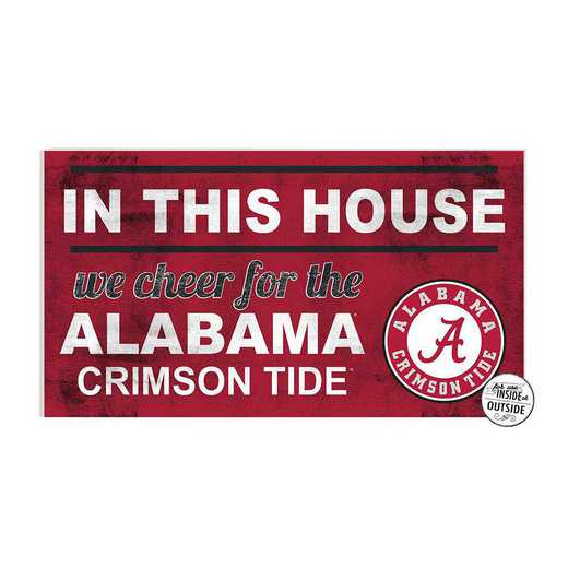 1041103104: 20x11 Indoor Outdoor Sign In This House Alabama Crimson Tide
