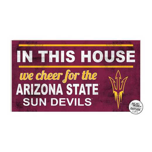 1041103110: 20x11 Indoor Outdoor Sign In This House Arizona State Sun Devils